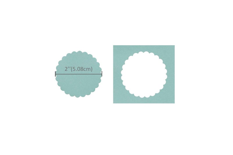 BiraBira Bira Craft 2 inch Scalloped Circle Lever Action Craft Punch for Paper Crafting Scrapbooking - Image 2